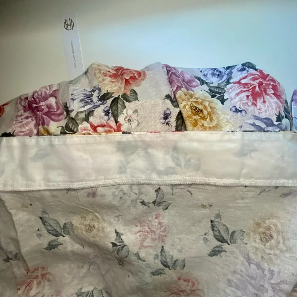 House of Harlow 1960 NWT Linen Blend Floral Adjustable Tie Maxi Dress Size Large - Picture 10 of 16